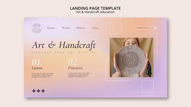 Farbverlaufskunst und Handwerksvorlagendesign