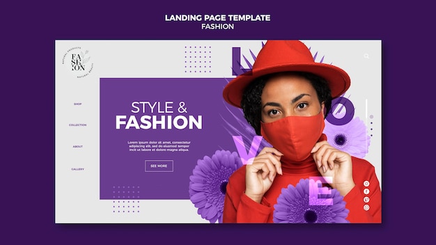 Kostenlose PSD fashion landing page