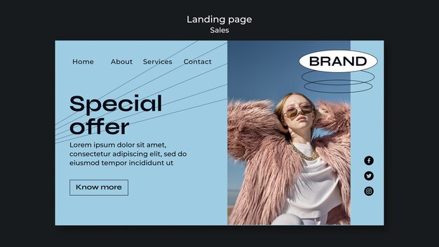 Fashion Sale Landing Page Vorlage