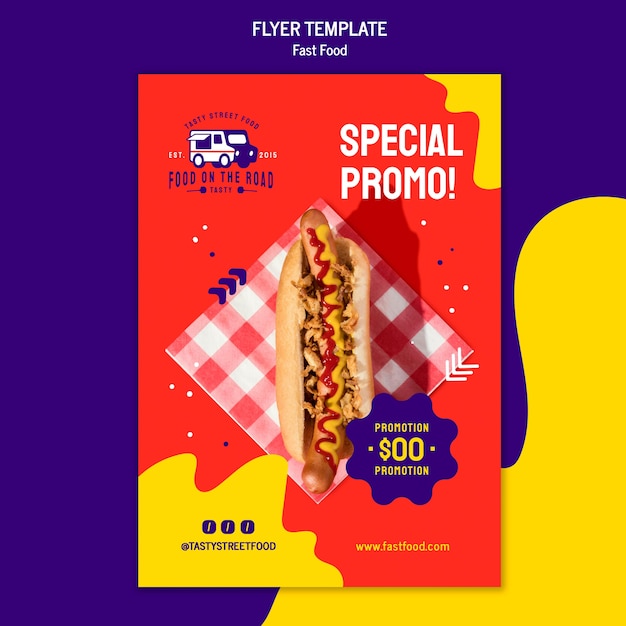 Kostenlose PSD fast-food-flyer-vorlage