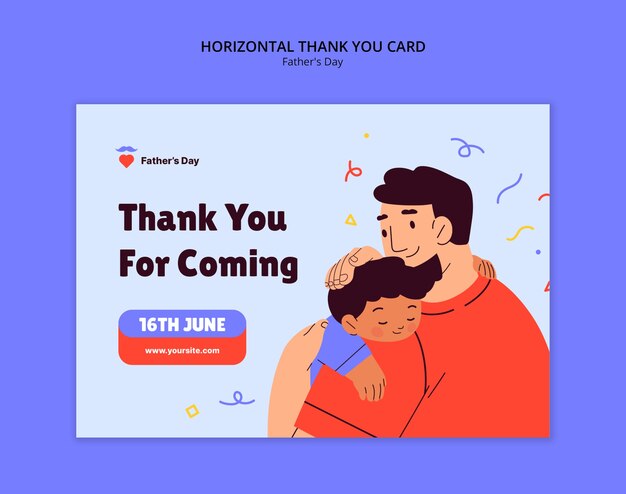 Kostenlose PSD father's day celebration template