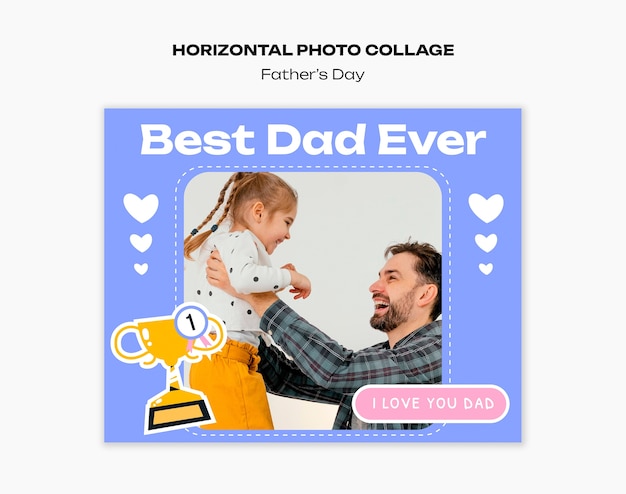 Kostenlose PSD father's day celebration template