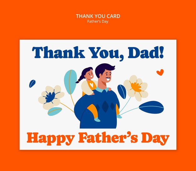 Kostenlose PSD father's day template design