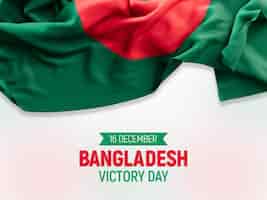 Kostenlose PSD feier zum tag des sieges in bangladesch mit flaggenhintergrund