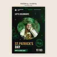 Kostenlose PSD feiern sie st. patricks day poster