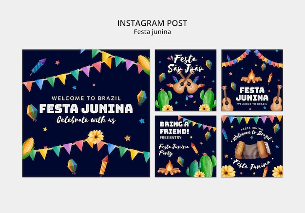 Festas juninas feier instagram posts