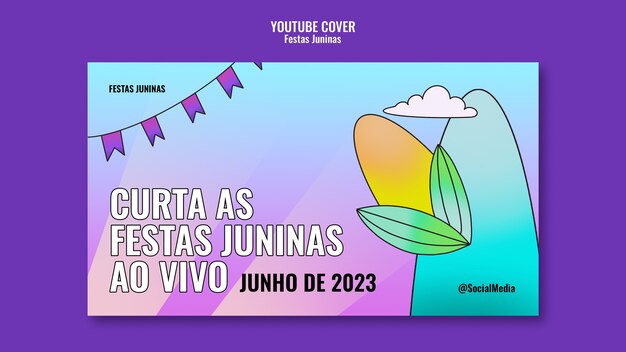 Festas juninas Feier Youtube-Cover-Vorlage