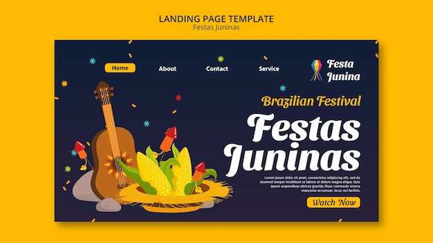 Kostenlose PSD festas juninas festlandungsseite