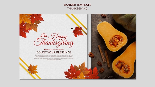 Kostenlose PSD festliche thanksgiving-banner-vorlage