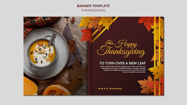 Festliche thanksgiving-banner-vorlage