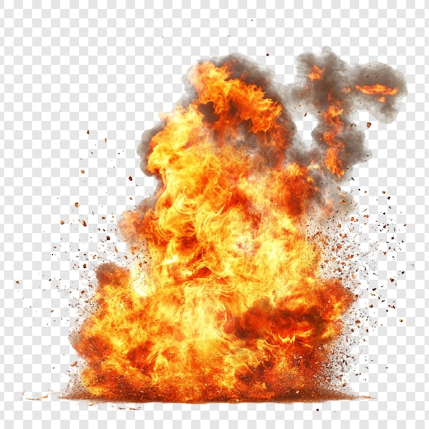 Feurige Inferno Eine Flamme aus orangefarbenen und gelben Flammen