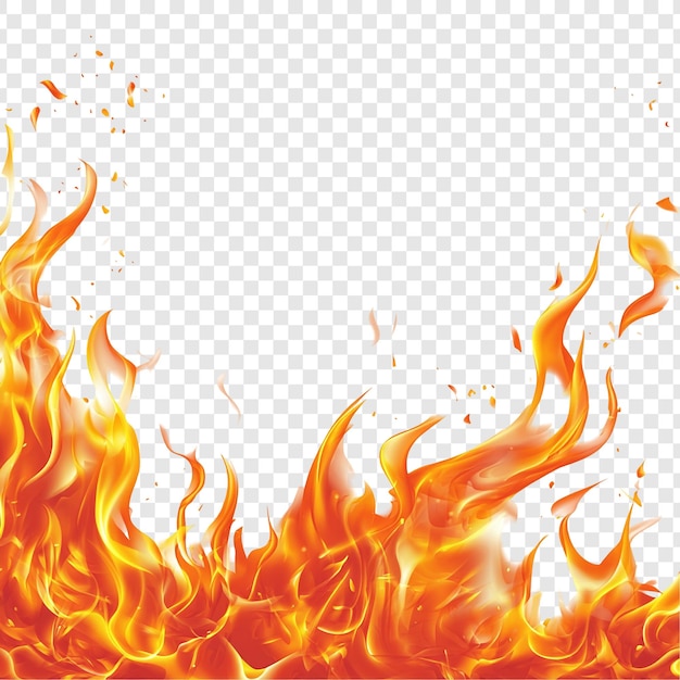Feurige Inferno Eine Flamme aus orangefarbenen und gelben Flammen