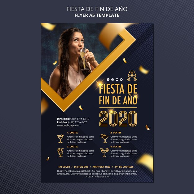 Fiesta de fin de ano 2020 Flyer
