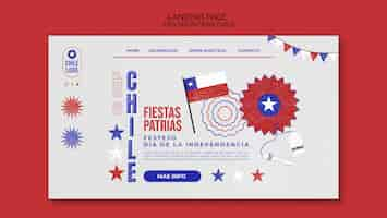 Kostenlose PSD fiestas patrias chile vorlage-design