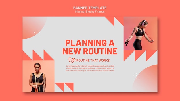 Fitness-Banner-Vorlage