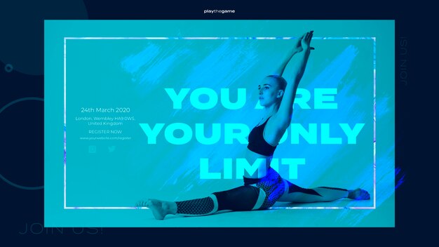 Fitness Training Banner Vorlage