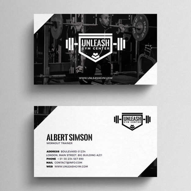 Fitness-Visitenkartenvorlage