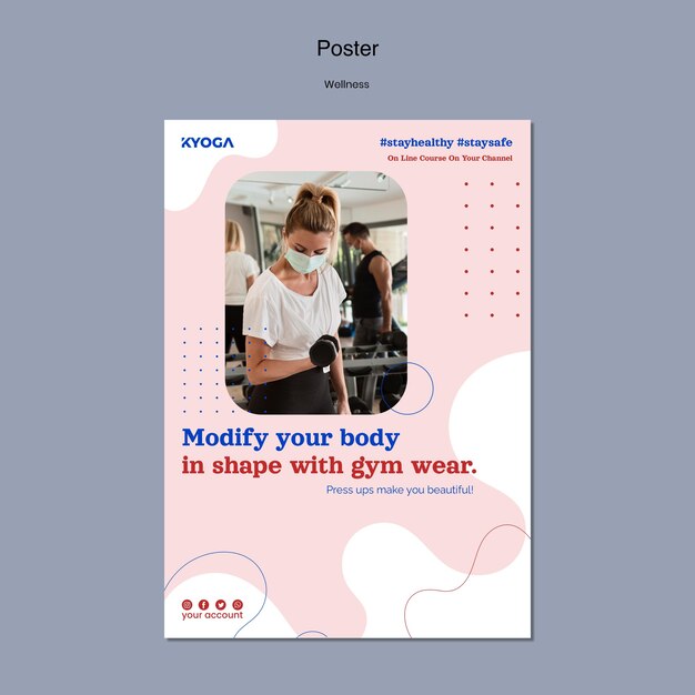 Fitness Wellness vertikales Poster