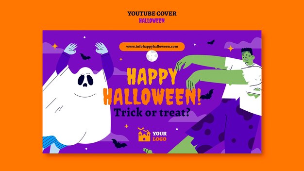 Flache Design-Halloween-Vorlage