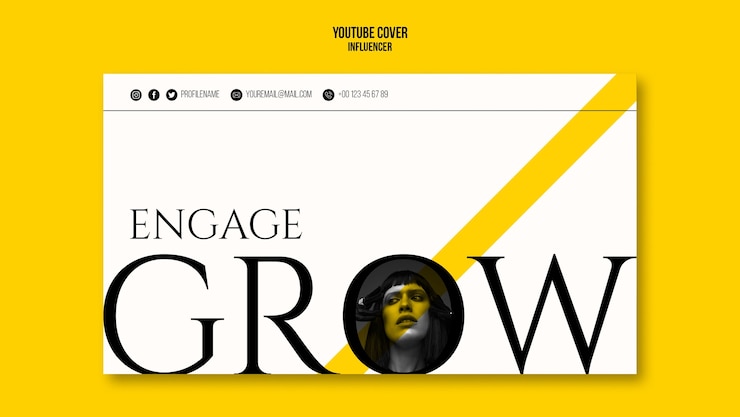 Kostenlose PSD flache design-influencer-vorlage