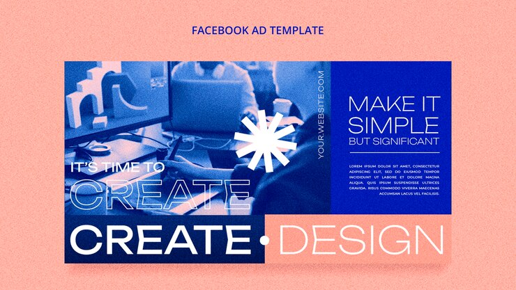 Kostenlose PSD flache design-kreativitätsprojekt-facebook-vorlage