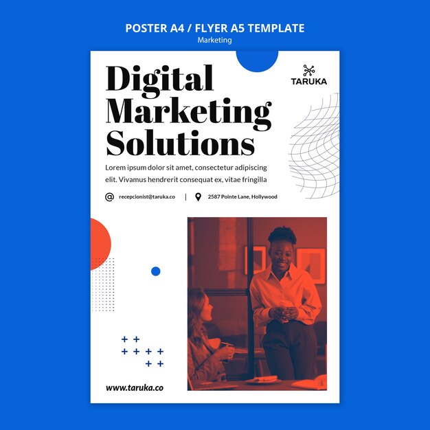 Flache Design-Marketing-Vorlage