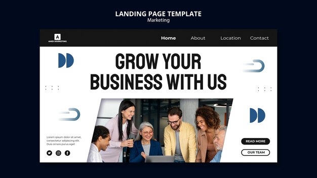 Flache Design-Marketing-Vorlage