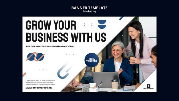 Flache Design-Marketing-Vorlage
