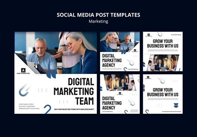Flache Design-Marketing-Vorlage