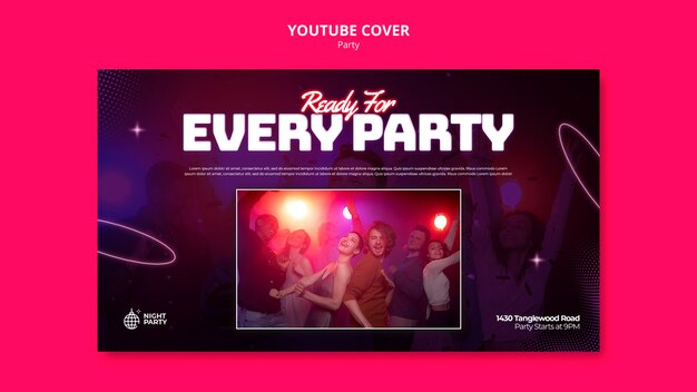Flache Design-Party-Design-Vorlage