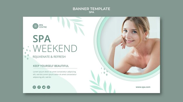 Flache Design-Wellness-Konzept-Banner-Vorlage