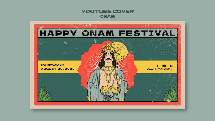 Kostenlose PSD flaches design am tag youtube-cover-vorlage