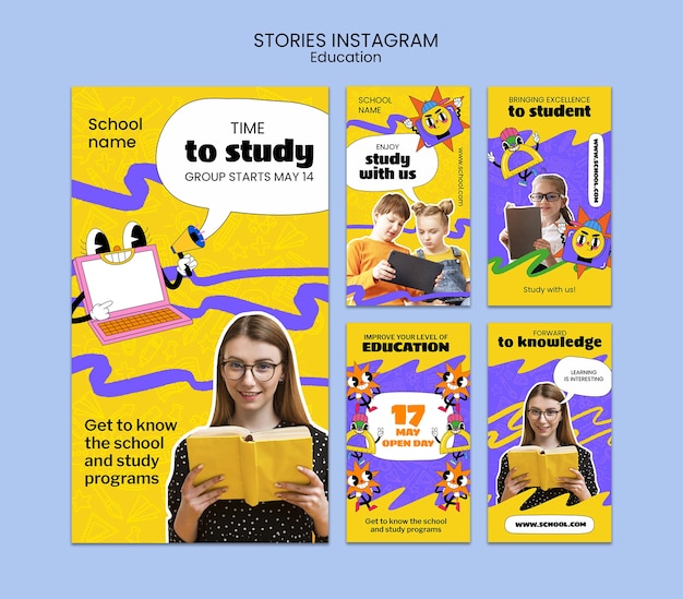 Flaches Design Bildung Template-Design