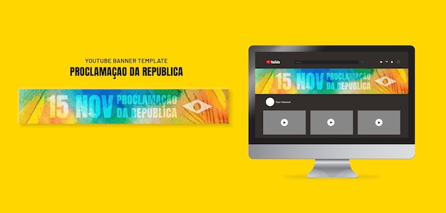 Kostenlose PSD flaches design brasilien unabhängigkeitstag designvorlage