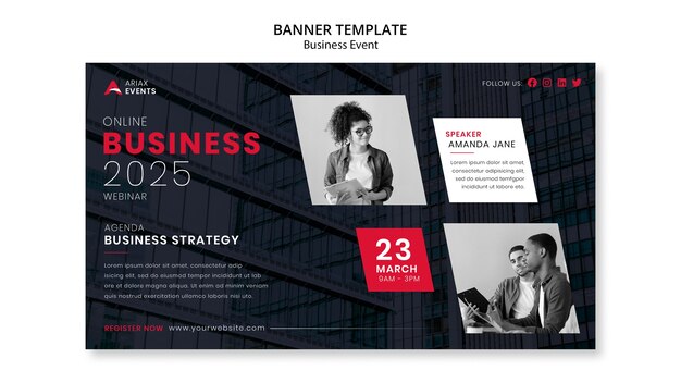 Flaches Design Event-Template-Design
