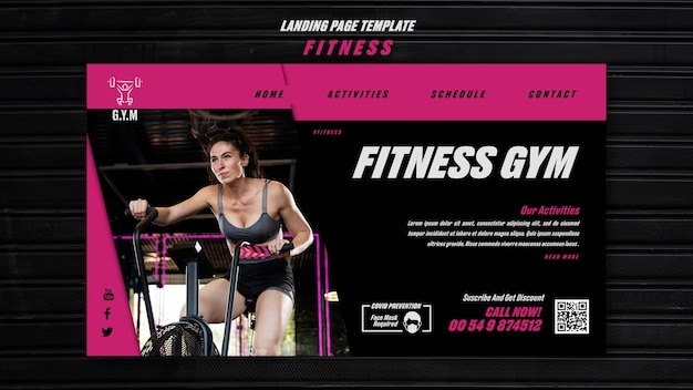 Flaches Design-Fitness-Template-Design