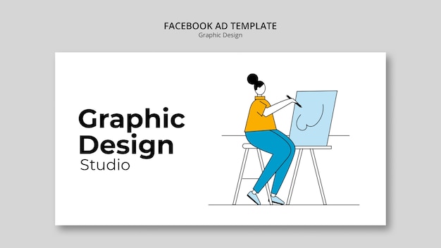 Flaches design-grafikdesign-vorlage