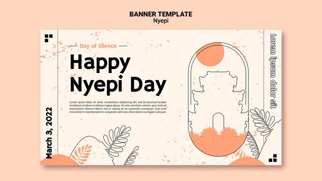 Flaches Design minimale Nyepi-Vorlage
