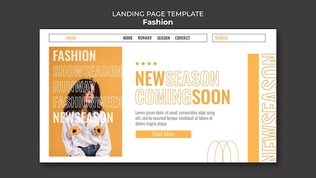 Kostenlose PSD flaches design-modekonzept-landing-page