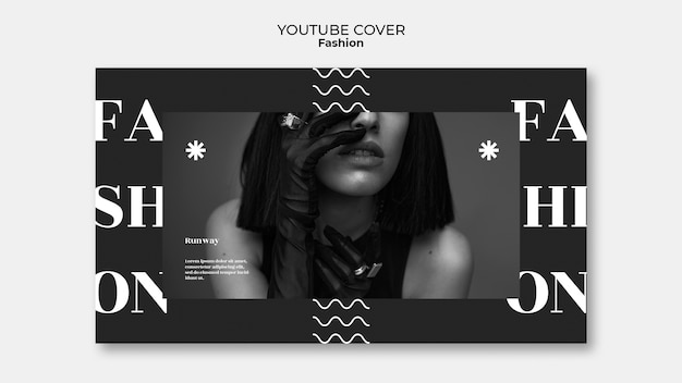Kostenlose PSD flaches design-modetrends-youtube-cover