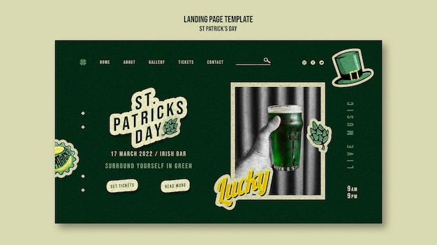 Kostenlose PSD flaches design st. patrick's day vorlage