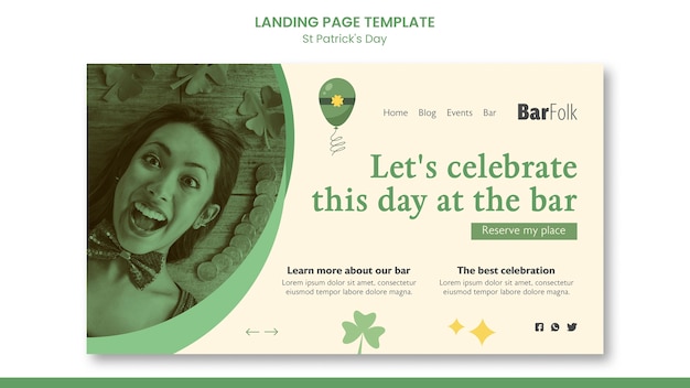 Kostenlose PSD flaches design st. patrick's day vorlage