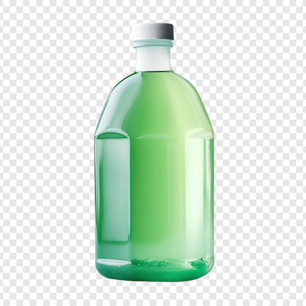 Kostenlose PSD flasche mit geschirrseife, isoliert auf transparentem hintergrund