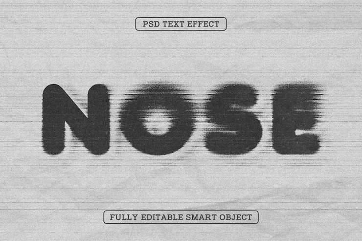 Kostenlose PSD flicker-stil-nase-text-effekt