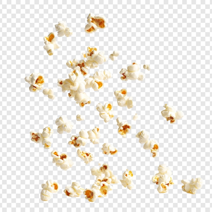 Kostenlose PSD fliegender popcorn ein köstlicher filmsnack