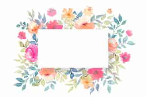 Kostenlose PSD floral blank card vorlage