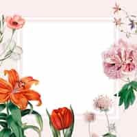 Kostenlose PSD florales rahmendesign