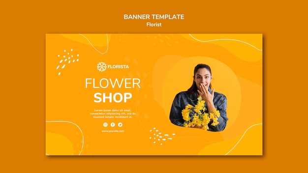 Kostenlose PSD florist konzept banner stil