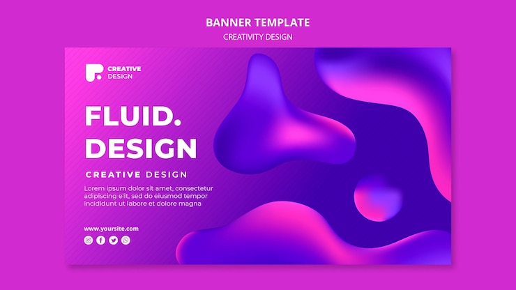 Kostenlose PSD fluid design banner vorlage
