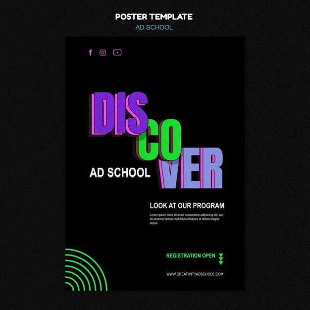 Flyer Anzeige Schule Vorlage
